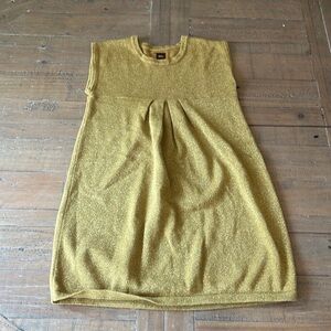 Tea collection gold metallic dress